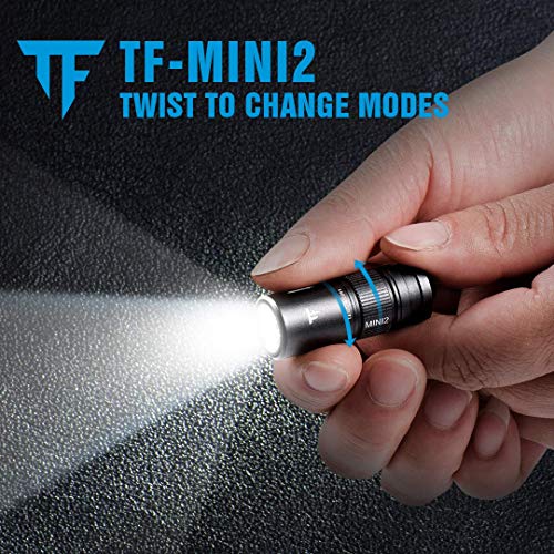 TrustFire MINI2 Mini Linterna 220 lúmenes Llavero EDC USB recargable con batería de litio 10180 Pequeño Perfecto para acampar, senderismo, caza, mochilero, pesca y barbacoa