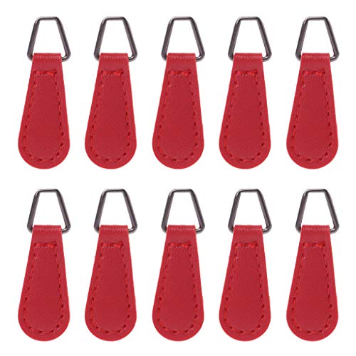 TSBB - 10 Piezas de Cuero PU con Cremallera, Etiquetas, fijador, lengüeta de Repuesto, Bolso de Mano para Billetera DIY