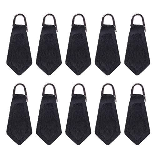 TSBB - 10 Piezas de Cuero PU con Cremallera, Etiquetas, fijador, lengüeta de Repuesto, Bolso de Mano para Billetera DIY