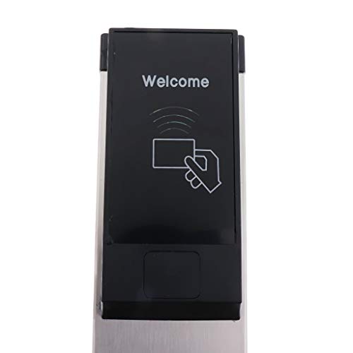 Tubayia Smart - Cerradura electrónica de control de acceso con 3 tarjetas RFID y 2 llaves para casa, hotel y oficina (plateada)