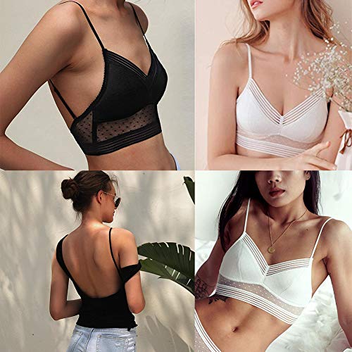 TZJ 3pcs Sujetador de elevación con Confort en la Parte Baja de la Espalda, Sujetador inalámbrico con Espalda en Forma de U para Mujeres (M)