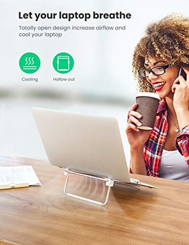UGREEN Soporte Portátil Mesa, Laptop Stand de Aluminio, Soporte Ajustable Mesa para Ordenador Portátil de 11-16 Pulgadas para MacBook Pro, MacBook Air, DELL XPS 13 15, Lenovo Thinkpad, ASUS ZenBook