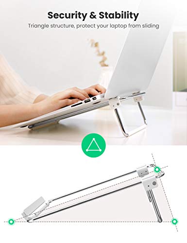 UGREEN Soporte Portátil Mesa, Laptop Stand de Aluminio, Soporte Ajustable Mesa para Ordenador Portátil de 11-16 Pulgadas para MacBook Pro, MacBook Air, DELL XPS 13 15, Lenovo Thinkpad, ASUS ZenBook