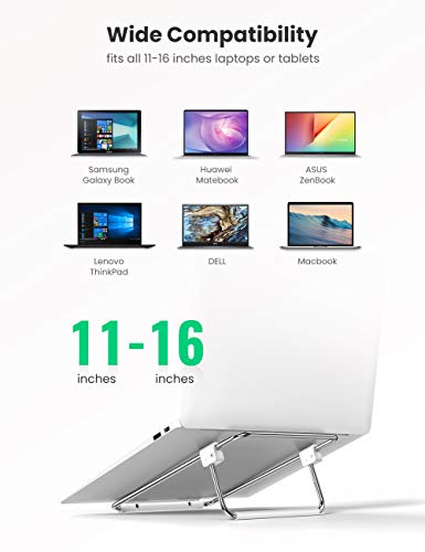 UGREEN Soporte Portátil Mesa, Laptop Stand de Aluminio, Soporte Ajustable Mesa para Ordenador Portátil de 11-16 Pulgadas para MacBook Pro, MacBook Air, DELL XPS 13 15, Lenovo Thinkpad, ASUS ZenBook