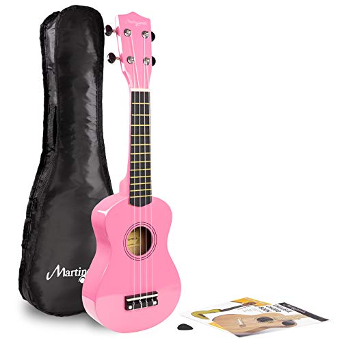 Ukelele de tipo soprano de Martin Smith con bolsa para Ukelele y libro de acordes