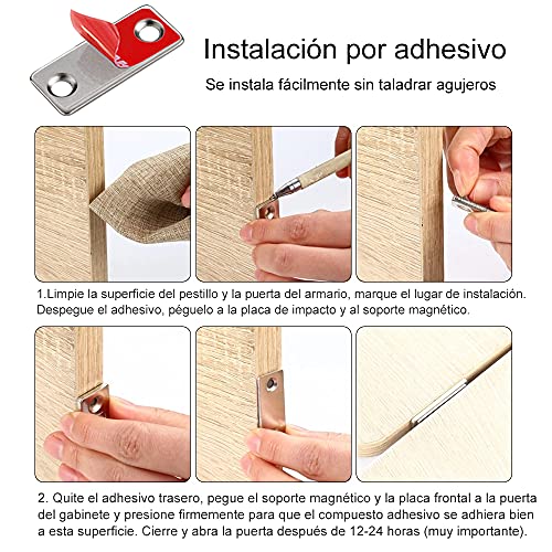 Ultra Delgado Iman Puerta Armario Jiayi 4 Piezas Tarea Pesada Magnetico Pestillo Fuerte Metal Imán Cierre Para Cocina Alacena Puerta Cerraduras Cajón Clausura Guardarropa Clausura