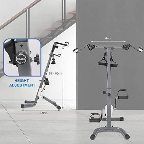 Ultrasport, Entrenador 3 en 1 para brazos, parte superior del cuerpo y piernas, incluye bandas de entrenamiento, fácil de usar también desde la silla/sofá, entrenamiento integral de todo el cuerpo