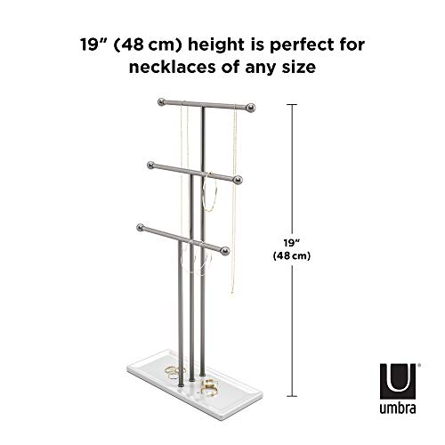 Umbra 299330-491 Trigem - Colgador de joyas Nickel, 48 x 23 x 10 cm