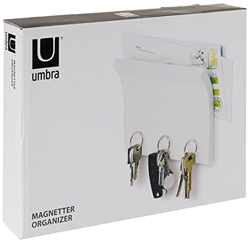 Umbra Magnetter Organizador de entrada, Álamo, Blanco