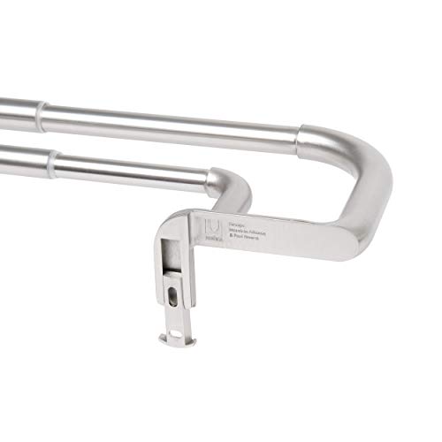 Umbra Twilight Barra para cortinas doble ajustable, 122-233 cm, Níquel mate