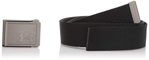 Under Armour UA Men's Webbing 2.0 Belt Cinturón Para Hombre, Accesorio Para Hombre Hombre Negro OSFA