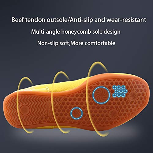 Unisex Chinos Adultos Zapatos De Artes Marciales Tradicionales Chinos,Etranspirable niños Kung Fu Tai Chi Zapato,Cuero Antideslizantes Suela Blanda Zapatos de Taekwondoblack-33