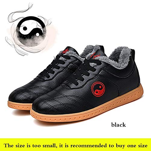Unisex Invierno Tai Chi Zapatos Adultos Zapatos De Artes Marciales Tradicionales Chinos De Kung Fu Suela Blanda Zapatos De Taekwondoblack-41