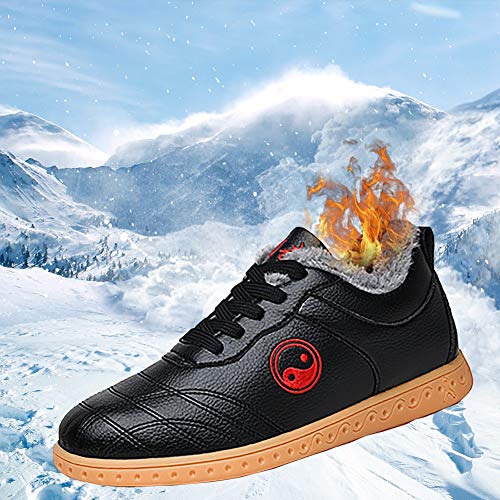 Unisex Invierno Tai Chi Zapatos Adultos Zapatos De Artes Marciales Tradicionales Chinos De Kung Fu Suela Blanda Zapatos De Taekwondoblack-41