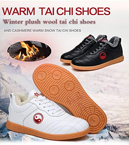 Unisex Invierno Tai Chi Zapatos Adultos Zapatos De Artes Marciales Tradicionales Chinos De Kung Fu Suela Blanda Zapatos De Taekwondoblack-41