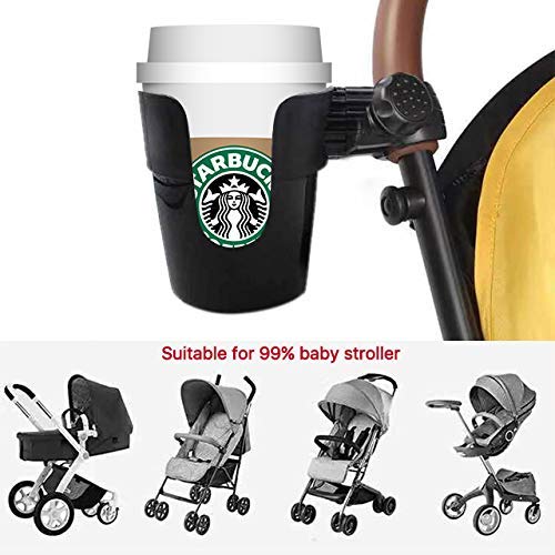 Universal Posavasos Carrito Bebe Portavasos Silla de Paseo o Silla de Ruedas para Soporte Bebida de Lata, Botella de Agua