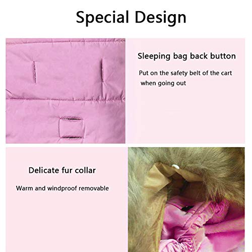 Universal Sacos de Abrigo Carritos Silla de Paseo Saco de invierno Térmica con Capucha Forro Polar Antideslizante Aire Libre Para Cochecito Sillas de Coche (Gris)