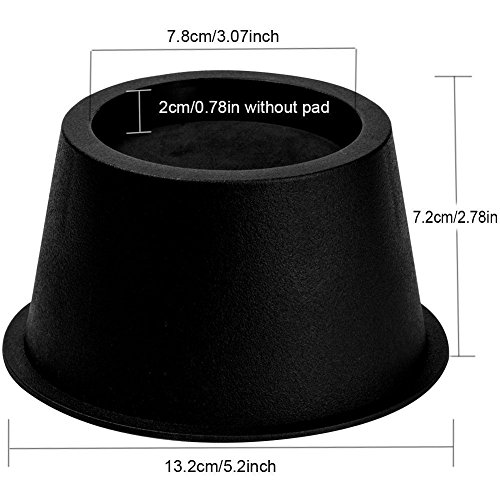 Uping Elevador de Muebles, Elevadores Ajustables para Camas, Mesas o Mobiliario, Agregue Altura de 5CM (4 pack, negro)