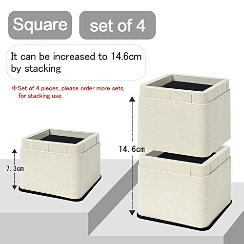 Uping Elevador Muebles Alza Mueble Elevadores Camas Mesas, Aumente Altura en 7,3 cm o 14,6 cm