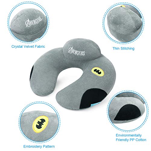 URAQT Almohadas de cuello de Viaje，Almohada de espuma con forma de U, soporte para el cuello y la cabeza para en case y outdoor, gris