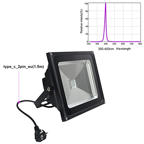 UV Luz Negra,OUSIDE 10W LED Decorativa Violeta Etapa,IP66 Impermeable UV-A 395-400nm Luz de inundación de longitud para Iluminación de Escenario, Actuación de Fiesta y Fiesta de Luz Negra