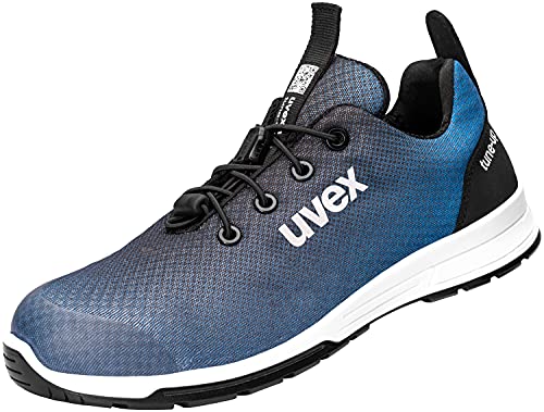 Uvex 1 Tune-up - S1 - P - Zapatos de trabajo - Puntera sin metal, Ideal para condiciones de trabajo en ambientes sucios o gastronomía para unisex adulto Azul 42 EU