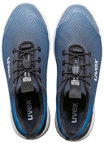 Uvex 1 Tune-up - S1 - P - Zapatos de trabajo - Puntera sin metal, Ideal para condiciones de trabajo en ambientes sucios o gastronomía para unisex adulto Azul 42 EU