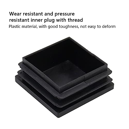 UYUYong 24PCS 40mm Tapones para tubos Cuadrados Protectores de Piso para Patas de sillael plastico Almohadilla para Muebles Sillas Tapas para Piernas Redonda- Antideslizante