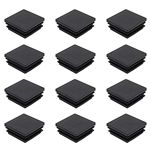 UYUYong 24PCS 40mm Tapones para tubos Cuadrados Protectores de Piso para Patas de sillael plastico Almohadilla para Muebles Sillas Tapas para Piernas Redonda- Antideslizante