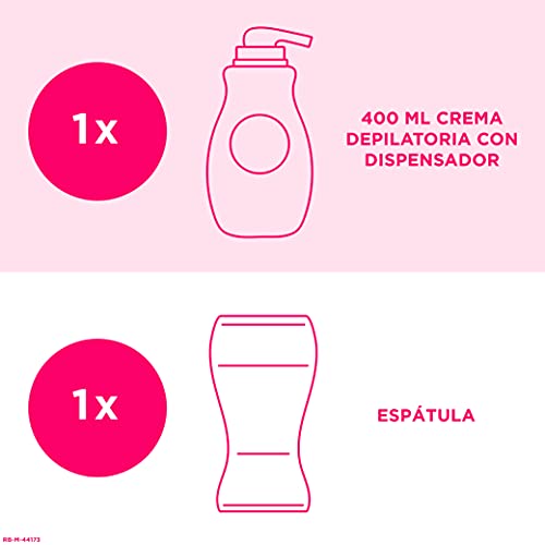 Veet Crema Depilatoria Corporal para Mujer, Con Dosificador, Piel Normal y Seca, 400 ml