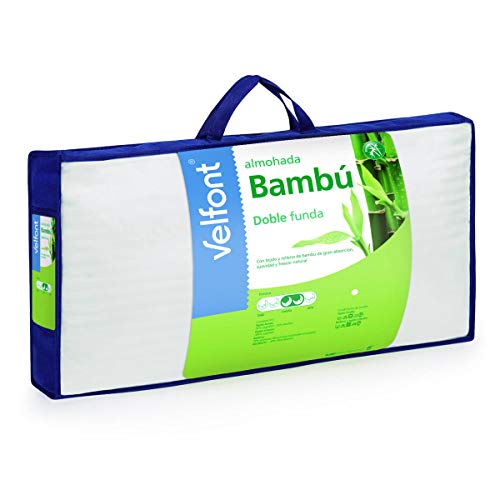 Velfont - Almohada Bambú 75, Blanco