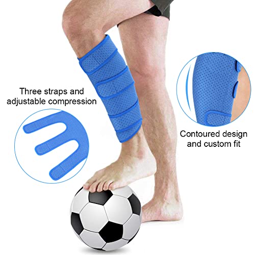 Vendaje para pantorrilla de neopreno ajustable para dolores musculares, compresión de pantorrilla, color azul