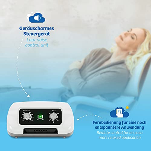 Venen Engel ® 6 aparato de masajes con pantalones, 6 cámaras de aire desactivables, tiempo y presión fáciles de configurar, masaje sin interrupciones