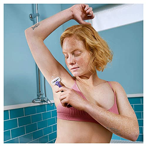 VENUS Gillette Venus Delux Smooth Swirl Maquinilla De Afeitar Mujer + 6 Cuchillas De Recambio, Purpura, Nuevo