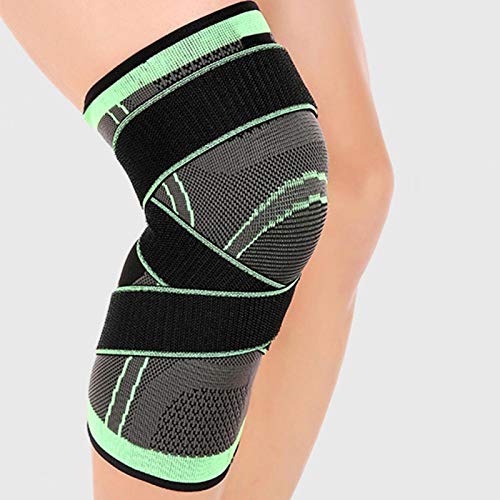 Verde Deporte al aire libre Compresión Rodillera Compresión Rodillera CompressionKneepad Alta elasticidad para prevenir lesiones durante los deportes(Green-XL)