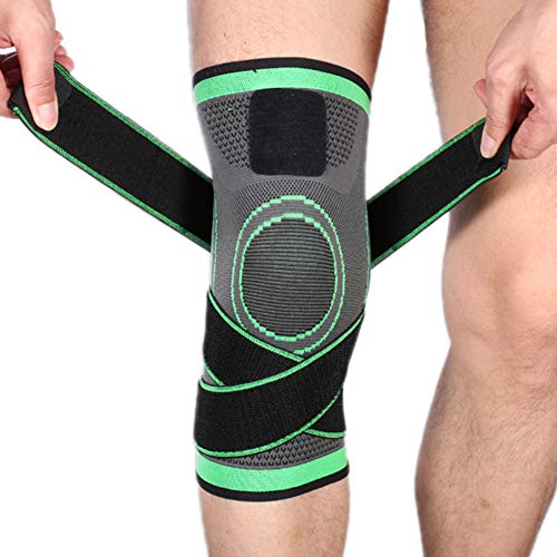 Verde Deporte al aire libre Compresión Rodillera Compresión Rodillera CompressionKneepad Alta elasticidad para prevenir lesiones durante los deportes(Green-XL)