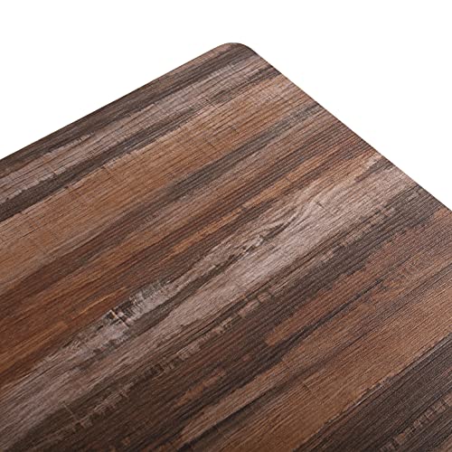 Versa Amaia Mesa Cocina, Terraza, Jardín o Comedor, Estilo Industrial, Medidas (Al x L x An) 76 x 120 x 80 cm, Madera y Metal, Color Negro, Marrón Oscuro, 80x120