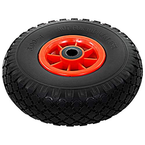 vidaXL 4x Ruedas Carrito de Sacos Goma 3.00-4 260x85 mm PU Macizo Grúas Taller