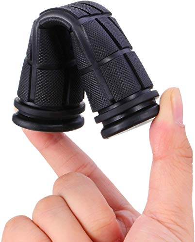 Voarge Puños Manillar Bicicleta, 2pcs Bike Mountain Bike Grips Goma Suave Antideslizante Handlebar Grip, Puños Bicicleta Montaña Silicona Puños Manillar para Accesorios de Bicicleta (Negro)