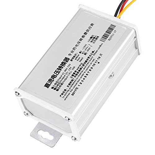 Wacent Convertidor Adaptador Transformador, Componente electrónico Accesorios duraderos DC 36V-72V a 12V 10A 120W Convertidor Adaptador Transformador para Scooter eléctrico