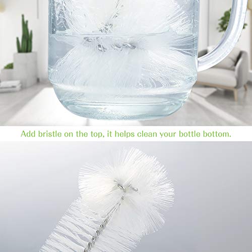 Wanap Cepillo para Botellas, Juego de cepillos de Limpieza duraderos de usos múltiples, sin BPA, Largos y Flexibles para Botellas, pajitas, Tubos, decantadores, etc, 6 Piezas