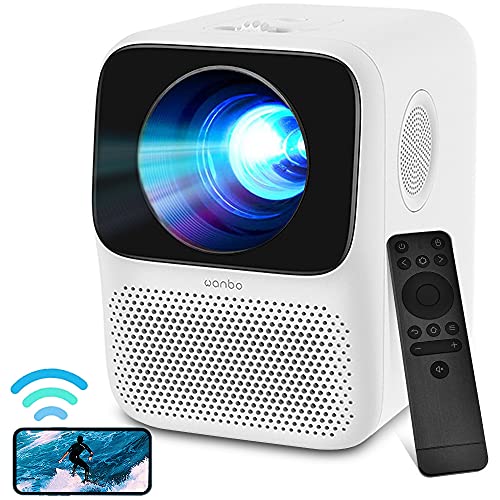 WANBO T2 MAX Mini proyector portátil WiFi Bluetooth, 720P, proyector de cine en casa, corrección lektronica, altavoz dual, proyector LED compatible con móvil,4k nativo,regalos tecnologicos
