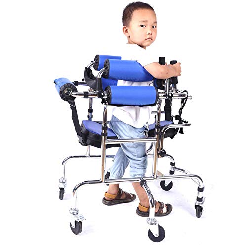 WANGXNCase Andador con 6 Ruedas para niños con parálisis Cerebral, Andador móvil de Altura Ajustable, Ruedas de 6 Ruedas con Asiento Equipo de Asistencia para discapacitados