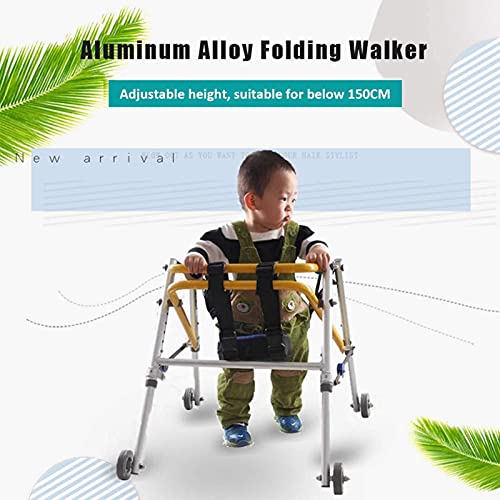 WANGXNCase Andador para Ancianos 4 Ruedas,Andador para niños con parálisis Cerebral, Andador Ligero Andador de Movilidad con 6 Ruedas y Equipo de Movilidad para el Asiento