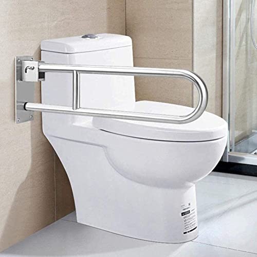 WANGXNCase Suministros para hoteles Resbalón Plegable de Soporte del Mango del Carril, en Forma de U del Carril de baño WC Caja apoyabrazos, Levante la manija de Ancianos niños discapacitados Soporte