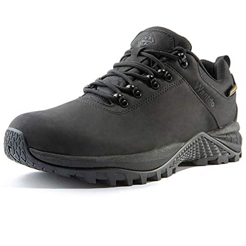 Wantdo Botas de Senderismo Impermeables para Hombre al Aire Libre Zapatillas de Moda Casual Ligero Zapatos de Nieve Transpirable Running Trekking Multideporte Negro 2020 44 EU