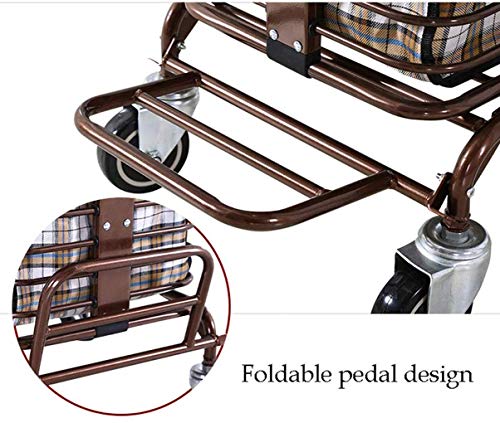 Water cup Carrito De Compras Portátil Carrito Pequeño Hombre Viejo Paso A Paso El Jinete Puede Sentarse con Apoyabrazos Económico Simple Anciano Portátil Engrosamiento Descanso CAM
