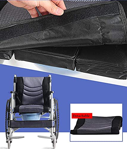 WBJLG Silla de Ruedas autopropulsada Plegable de Aluminio liviano con Frenos de Mano y Ruedas traseras de liberación rápida con Inodoro, Asiento Ancho de 17"x 19", Azul