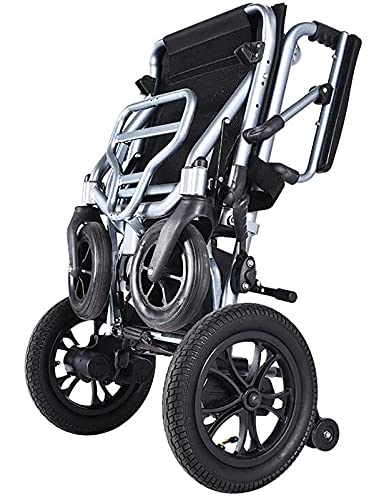 WBJLG Silla de Ruedas eléctrica Plegable Silla de Ruedas eléctrica de Servicio Pesado Silla de Ruedas eléctrica Ligera, Joystick de 360 ​​°, Capacidad de Peso 100 kg para Todas Las Edades