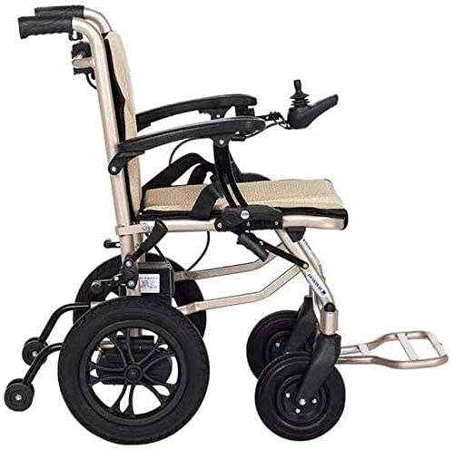 WBJLG Sillas de Ruedas eléctricas Scooters eléctricos de Movilidad Silla de Ruedas eléctrica Silla de Ruedas Plegable Ultraligera Ergonómica Ultraportátil Eléctrica Resistente a la Intemperie Adul